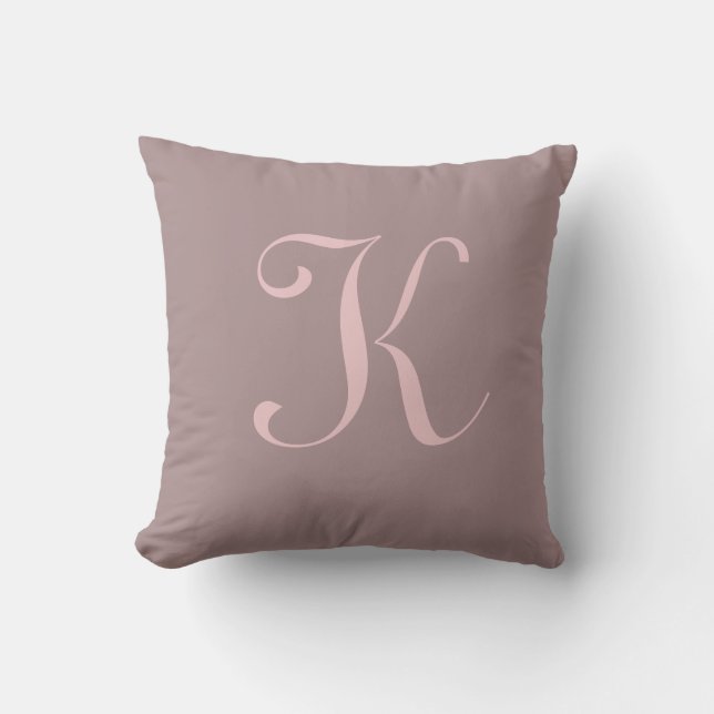Cojín Decorativo Letra K Monograma Personalizado inicial (Anverso)