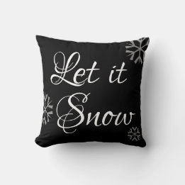 Cojín Decorativo letra LET IT SNOW - tipografía