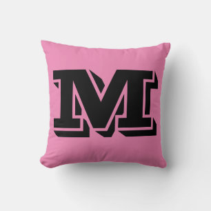 COJÍN DECORATIVO LETRA M MONOGRAM PILLOW PINK
