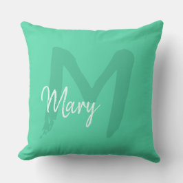 Cojín Decorativo Letra M monograma colorido personalizado inicial