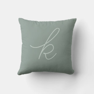 Cojín Decorativo Letra Minúscula en Tinta Verde