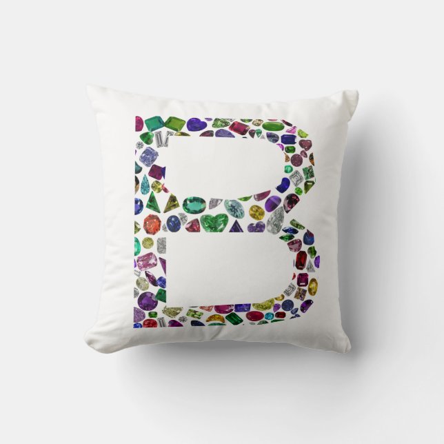 Cojín Decorativo Letra monográfica inicial B (Anverso)