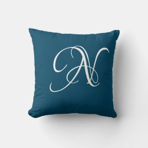 Cojín Decorativo Letra N Monograma Personalizado inicial