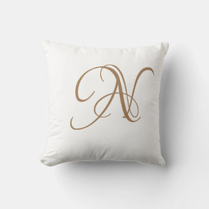 Cojín Decorativo Letra N Monograma Personalizado inicial