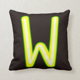 Cojín Decorativo Letra neon light W Cushion