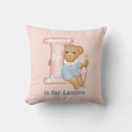 Cojín Decorativo Letra Teddy Bear L Monograma Pillow