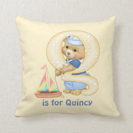 Cojín Decorativo Letra Teddy Bear Q Monograma Pillow