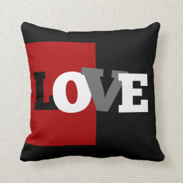Cojín Decorativo letras AMOR (negro, blanco, gris, cardenal)
