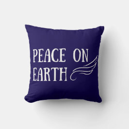 Cojín Decorativo Letras Elegantes de Paz en la Tierra para las Fies