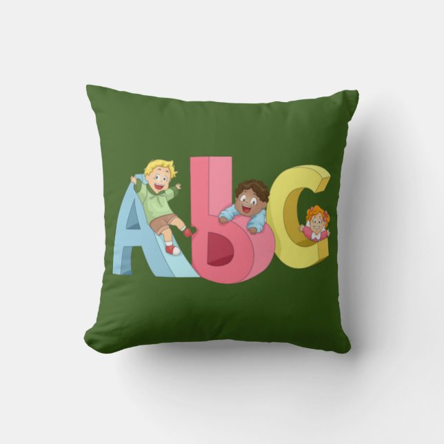 Cojín Decorativo Letras inglesas para bebé (Anverso)