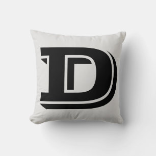 COJÍN DECORATIVO LETTER D MONOGRAM PILLOW