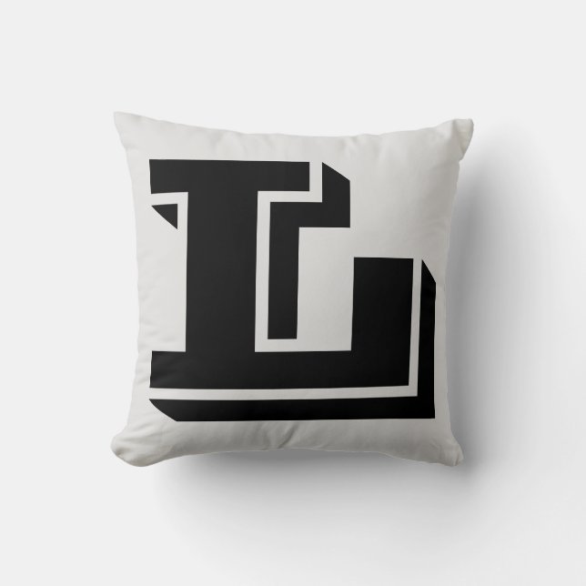 COJÍN DECORATIVO LETTER L MONOGRAM PILLOW (Anverso)