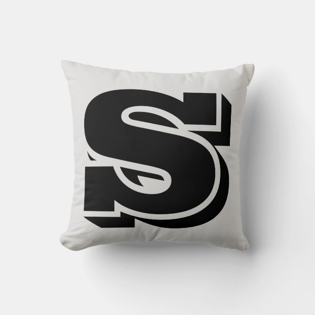 COJÍN DECORATIVO LETTER S MONOGRAM PILLOW (Anverso)