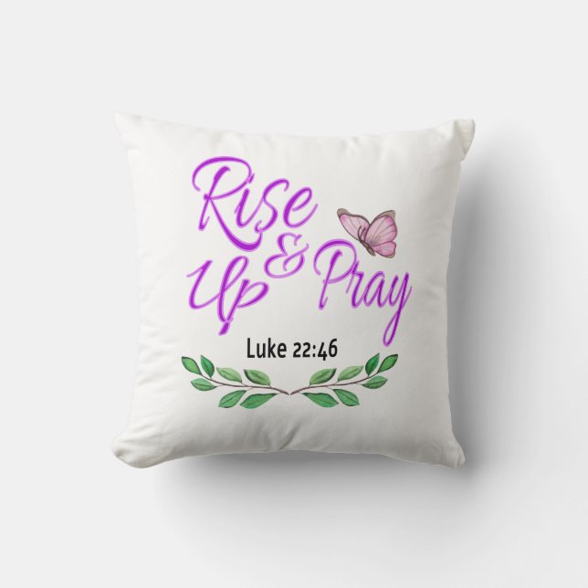 Cojín Decorativo Levantarse y rezar (Anverso)
