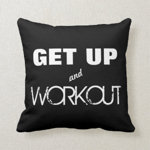Cojín Decorativo Levántese y ejercicio de motivación del