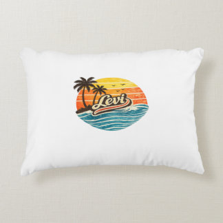Cojín Decorativo Levi Retro Sunset Name Design