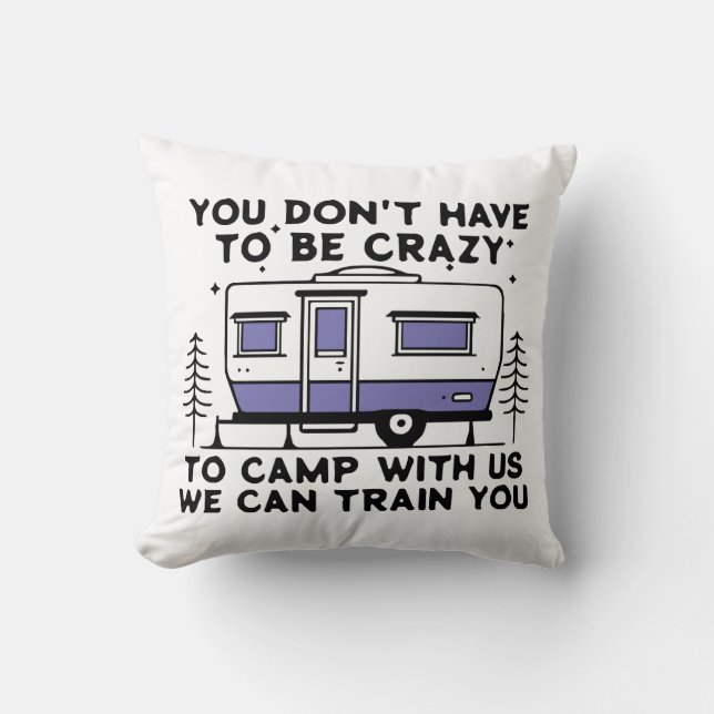 Cojín Decorativo Leyenda de camping desde siempre (Anverso)