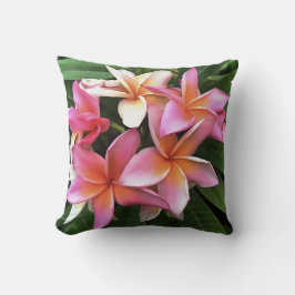 Cojín Decorativo Leyenda De Flor De Frangipani Pink Pálido