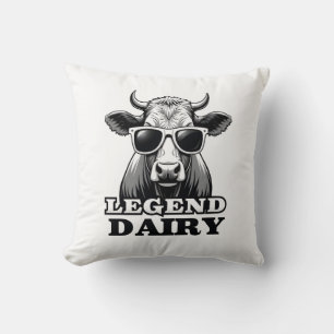 Cojín Decorativo Leyenda Lácteos Granjero Divertido Vaca Granjero C
