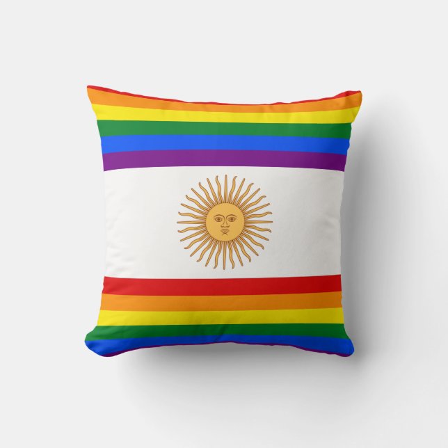 Cojín Decorativo LGBT Argentina (Anverso)
