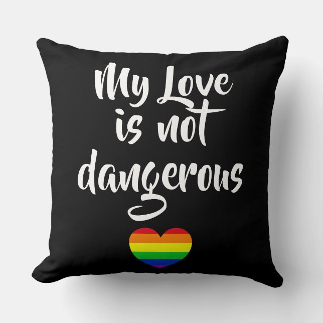 Cojín Decorativo #LGBT #love #primo #gay #lesbian #libertad #desfil (Anverso)