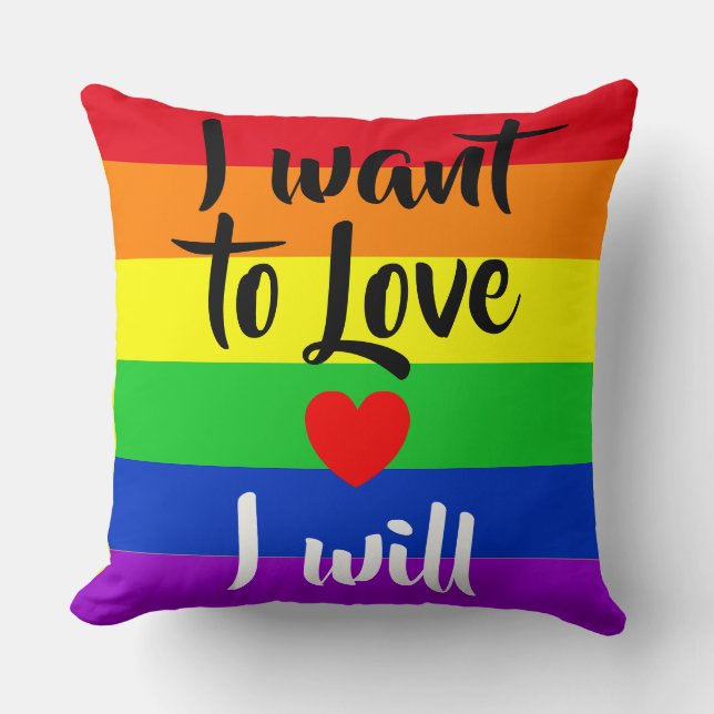 Cojín Decorativo #LGBT #love #primo #gay #lesbian #libertad #desfil (Anverso)