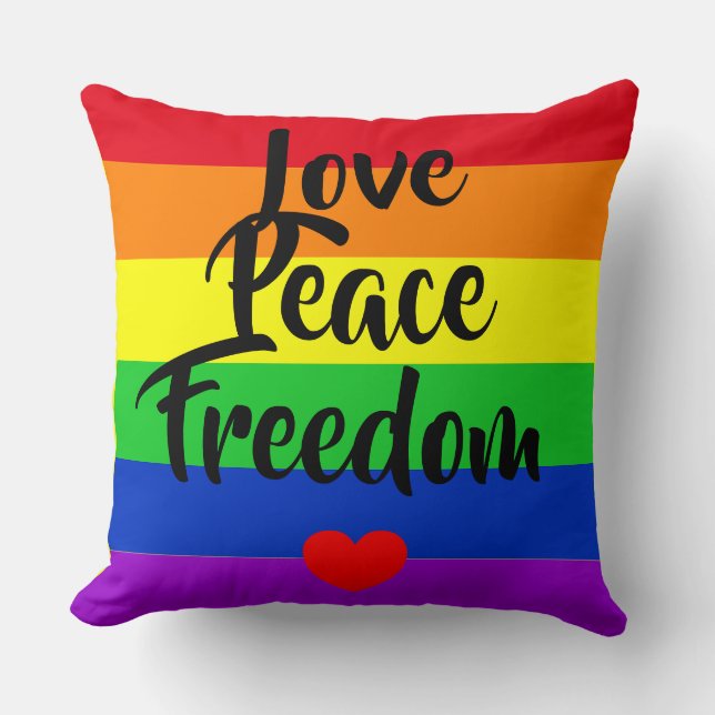 Cojín Decorativo #LGBT #love #primo #gay #lesbian #libertad #desfil (Anverso)