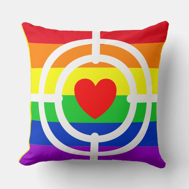 Cojín Decorativo #LGBT #love #primo #gay #lesbian #libertad #desfil (Anverso)
