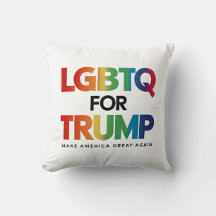 COJÍN DECORATIVO LGBTQ POR TRUMP GAY LESBIANA POR TRUMP 2024 