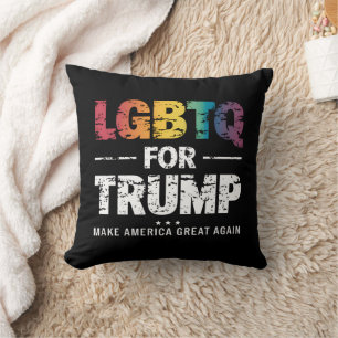 COJÍN DECORATIVO LGBTQ POR TRUMP GAY LESBIANA POR TRUMP 2024