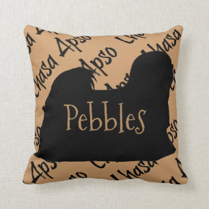 Cojín Decorativo Lhasa Apso Dog Silhouette Personalizado Pillow