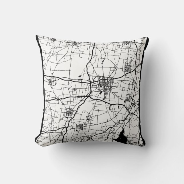 Cojín Decorativo Liaocheng China City Map (Anverso)