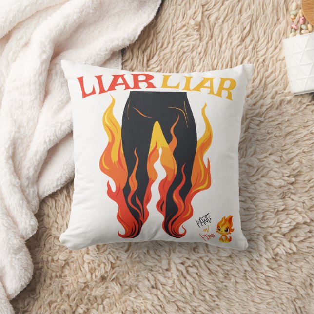 Cojín Decorativo Liar, Liar, Pant está en llamas (Manta)