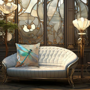 Cojín Decorativo Libélula Atemporal Nouveau Elegante