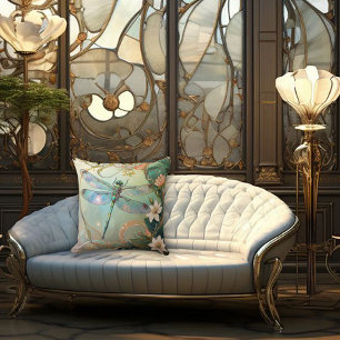 Cojín Decorativo Libélula atemporal Nouveau elegante