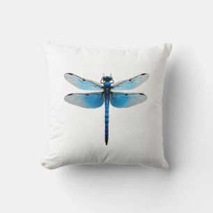 Cojín Decorativo Libélula Azul - Entomólogo Amante de Animales de V