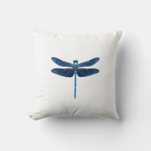 Cojín Decorativo Libélula Azul - Entomólogo Amante de la Fauna Inse