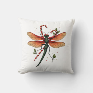 Cojín Decorativo Libélula de bastón de caramelo