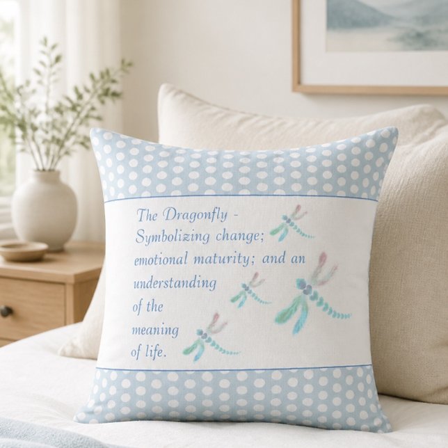 Cojín Decorativo Libélula | Hermosa Moda Azul y Blanca (Subido por el creador)