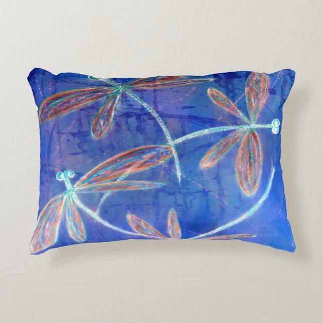 Cojín Decorativo Libélula Indigo Haze Flit (Anverso)