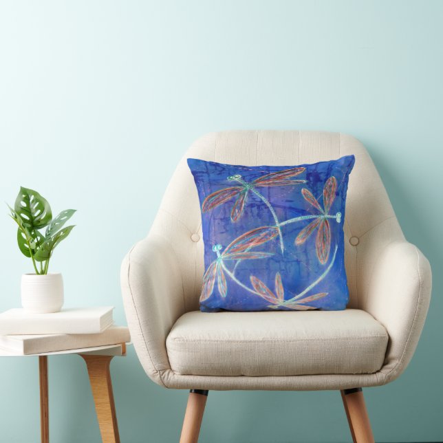 Cojín Decorativo Libélula Indigo Haze Flit (Silla)