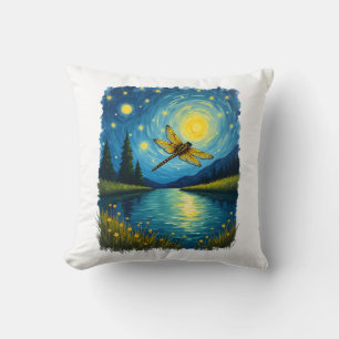Cojín Decorativo Libélula Noche Estrellada (2)