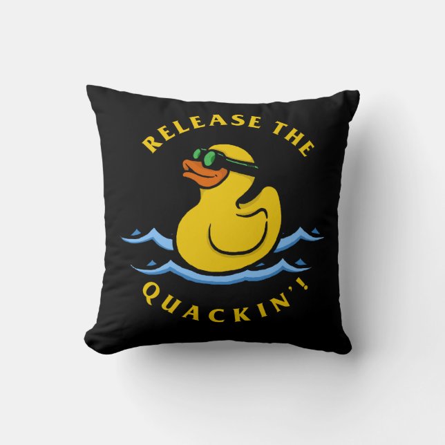 Cojín Decorativo Liberar el Quackin' (Anverso)