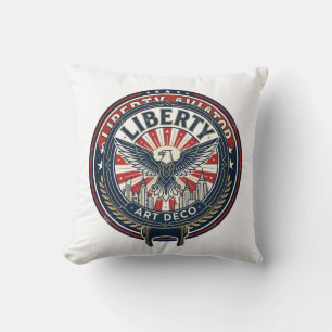 Cojín Decorativo Libertad Aviador Patriótico Aviación Patriótica Vi
