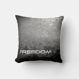 Cojín Decorativo Libertad en piedra gris oscura o imitación de horm