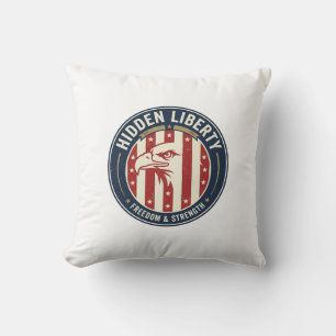Cojín Decorativo Libertad Oculta Patriótica Ilusión Óptica Patrióti