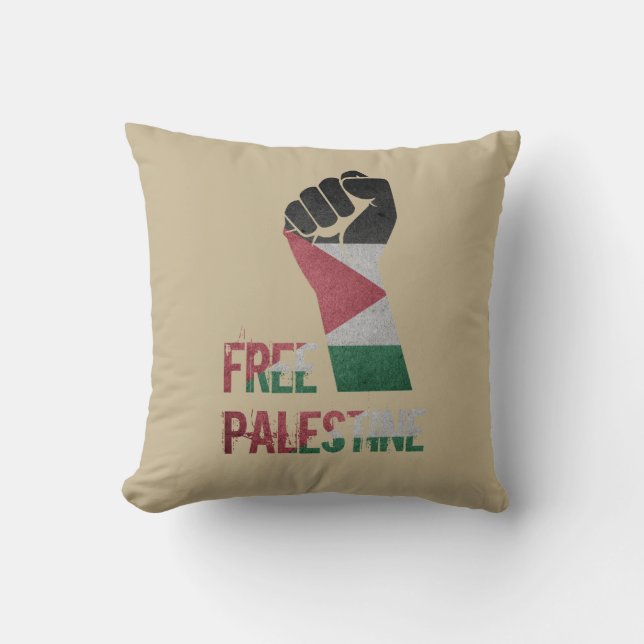 Cojín Decorativo libertad palestina libre para palestina (Anverso)