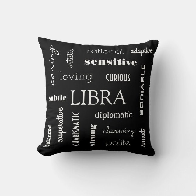 Cojín Decorativo Libra Astrológica (Anverso)