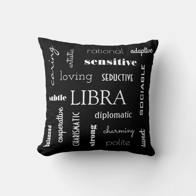 Cojín Decorativo Libra Astrológica (Anverso)