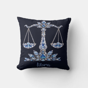 Cojín Decorativo Libra de Cristal de Plata Colección de Lujo